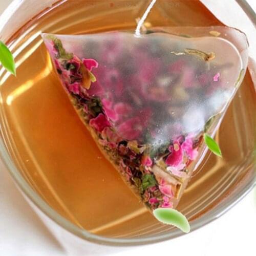 50pcs Portable Nylon Empty Tea Bag Seal Filter String Tea Bag 6X7cm Non-woven fabric Tea Bags
