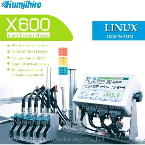 76.2MM 10-inch Online Inkjet Printer QR Barcode Variable Date Expiry Date Number Logo Thermal Inkjet Printer with PC 40 Language