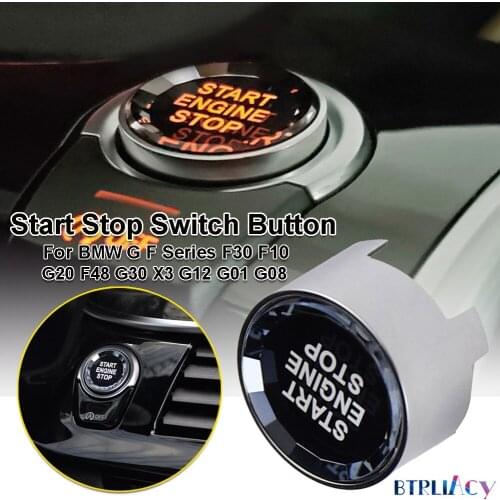 BTRLIACY Diamond Crystal Car Start Stop Switch Button For BMW G F Series F30 F10 G20 F48 G30 X3 G12 G01 Start Stop Switch Button