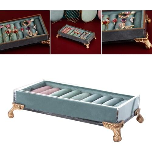Velvet Jewelry Ring Display Box European Style Ring Holder Bracelet Gift