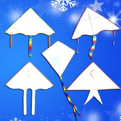 Free shipping high quality diy kite with handle line ad. kite outdoor toys flying blank nylon ripstop weifang kite factory