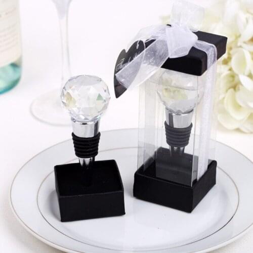 Free Shipping 100 PCS Diamond shaped wine beer bottle stopper wedding party favor guest gift wedding supply