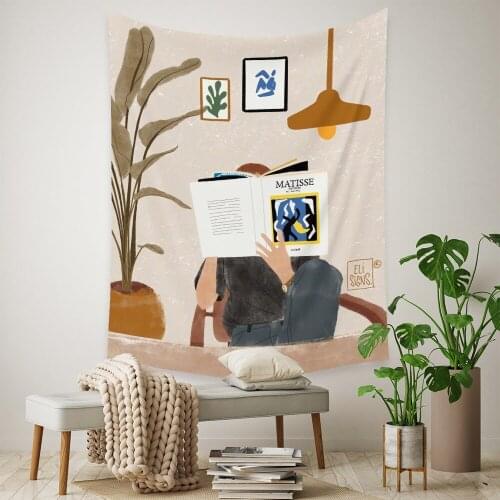 Bohemian tapestry home decoration cloth live background cloth living room bedroom hanging cloth Morandi small fresh tapestry