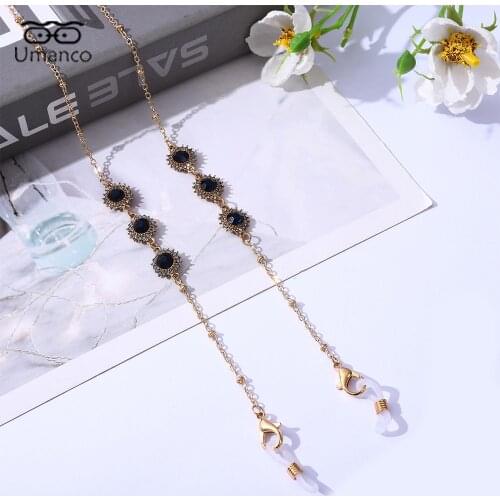 Fashion Sunglasses Chains Zircon Heart Beads Pendant For Women Girls Luxury Mask Glasses Chain Hang Neck Eyeglasses Jewelry Gift