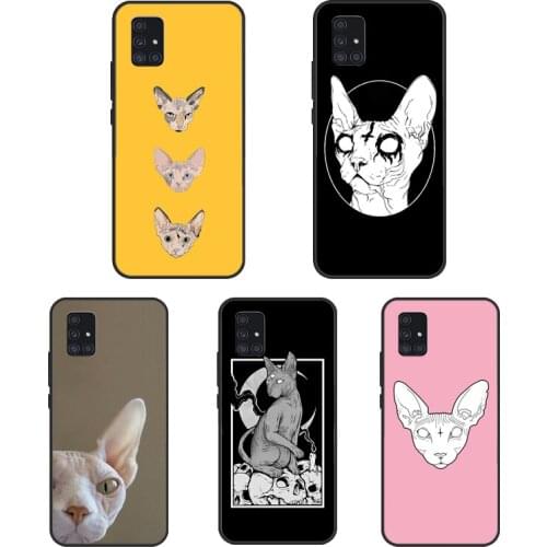 Sphynx Cat For Samsung A20e A21S A10 A20 A40 A50 A70 Case For Galaxy A71 A51 A31 M11 M31 M30S Coque
