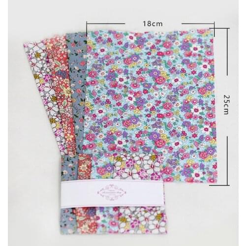 Dailylike 4Pcs 18*25cm Cartoon Fabric Patchwork Needlework Quilting Fabric Cotton Fabric Sewing Quilting Fabrics Printed Cloth