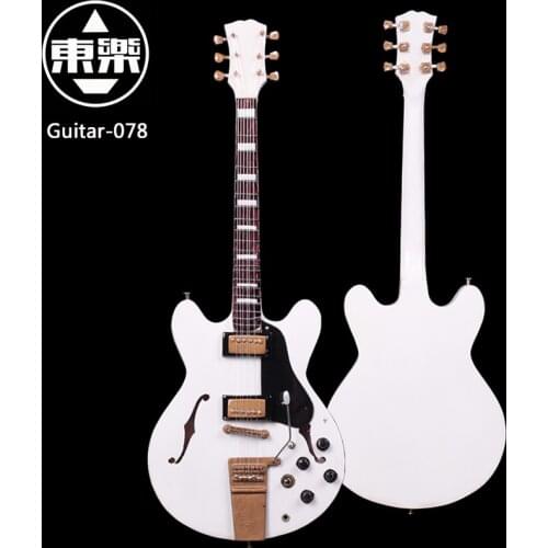 Wooden Handcrafted Miniature Guitar Model guitar-078 Guitar Display with Case and Stand (Not Actual Guitar! for Display Only!)