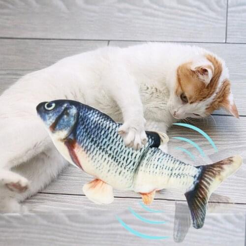 Electric Simulation Fish Beating Toys for Cat Automatically Tease Cat Toy with Catnip Pet Supplies Cat Toys USB Charged