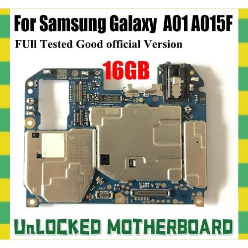 Eu Version For Samsung Galaxy A01 A015F 16gb Unlocked Motherboard SM-A015F Full chips Logic Board With Android System