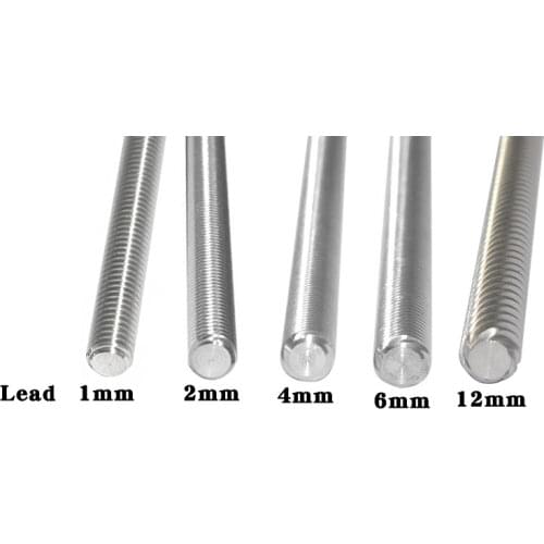 304 stainless steel T6 length 350-450mm lead 1mm 2mm 4mm 6mm 12mm trapezoidal spindle screw