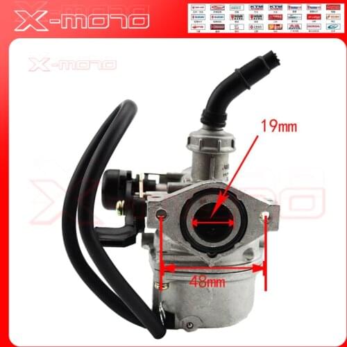 PZ19 19mm Motorcycle Carburetor 50cc 70cc 90cc 110cc 125cc ATV Dirt Bike Go Kart Carb Choke Taotao carburettor