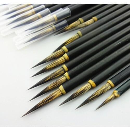1pc Copper head Hook Line Fine Paint Brush Chinese Calligraphy Brush Pen Paint Brush Art Stationary Oil Painting Brush