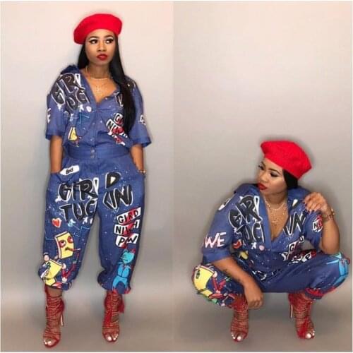 Rompers Women Jumpsuit Novelty Print Summer Full Length Sexy Body Women Overalls Sexy Club Long Rompers LD8103