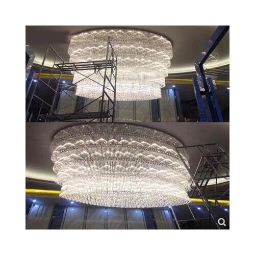 L Oval living room crystal lamp restaurant bedroom lamp LED ceiling bar aisle rectangular porch engineering lamps