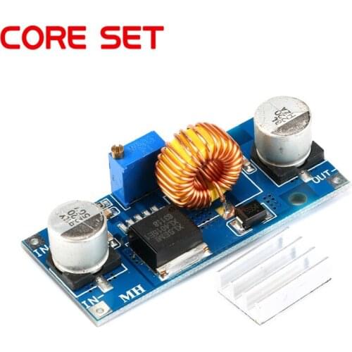 5A XL4015 DC-DC 4-38V Step Down Adjustable Power Supply Module Voltage Regulator Buck LED Module With Heatsink