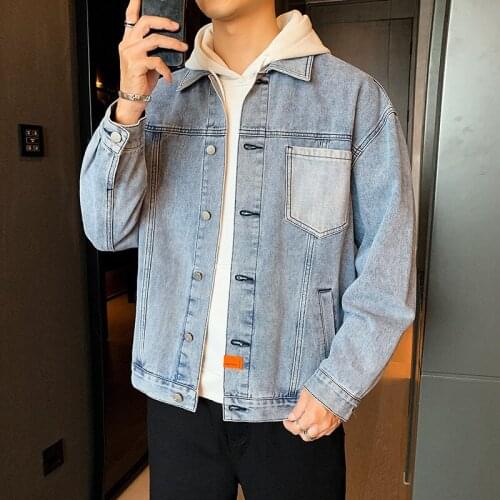 Mens denim jacket 2020 spring and autumn Korean version of the trend of mens jackets youth casual all-match tide brand jacket