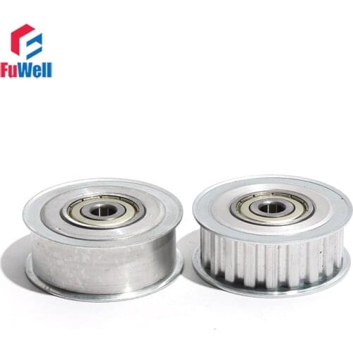 Idler Pulley L-16 L Type 16/21/27mm Belt Width 16Teeth Idle Timing Pulley Aluminum Alloy With/Without Teeth Bearing Belt Pulley