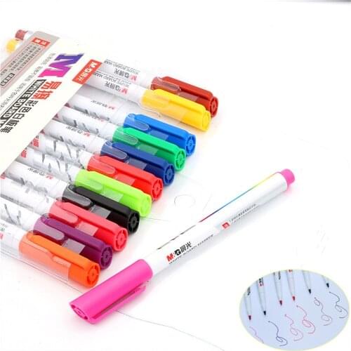 12 color white board pens, water-based pens, non-toxic childrens painting learning pens, school office stationery