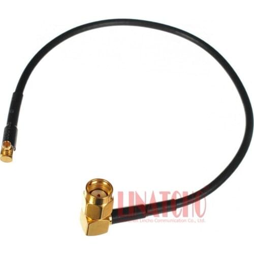 RG174 30CM right angle RP SMA male to MMCX male jumper cable