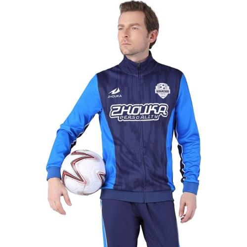 Zhouka custom unique design sports jacket running wear men tracksuites