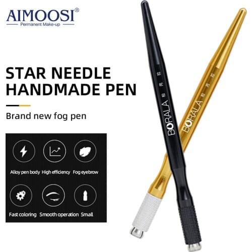 Manual Eyebrow Tattoo starry sky Handmade Pen Permanent Makeup Microblade Embroidery Eyebrow Pen Holder