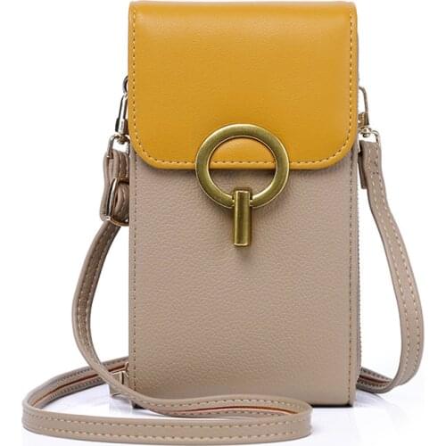 Women Short Travel Small Shoulder Bag For Phone Fashion Pu Leather Long Messenger Corssbody Bags Ladies Mini Clutch Purse