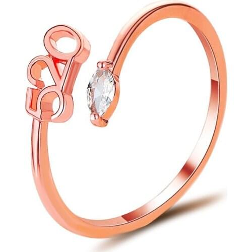 New Personality 520 Digital Ring Fashion Opening Adjustable Ring Wedding Ring Valentines Day Jewelry Wholesale