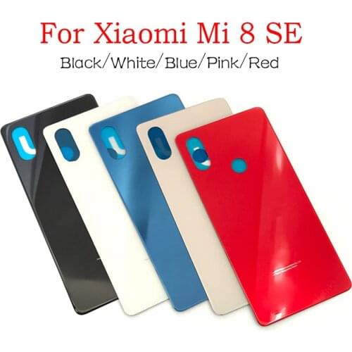 10pcs/lot, Back Glass Rear Cover For Xiaomi Mi8 Mi 8 Lite Battery Door Housing Battery Back Cover For Mi 8 Se 8se