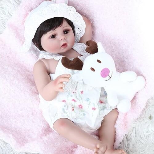 48CM reborn toddler bebe reborn baby girl doll soft silicone vinyl cuddly baby Christmas surprise gift toys l.o.l doll