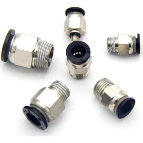 5pcs 4mm Tube to M5 Thread Straight Pneumatic Tubing Push in Brass Connector Air Quick Coupler Fittings PC4-M5