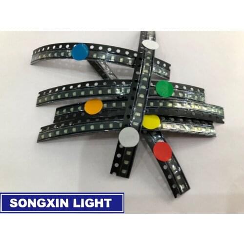 600pcs Flash 0805 LED Diode Mixed Orange / Red / Jade-Green / Blue / Yellow / White 0805 SMD LEDs Blinking Flashing LED Diod