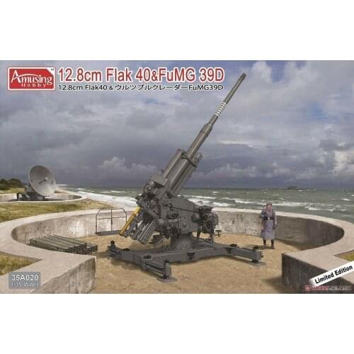 Amusing Hobby 35A020 1/35 German 12.8cm Flak 40 & FuMG 39D Model Kit