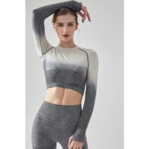 Seamless Women Yoga Set Quick-drying Hollow Sweat Sports Clothes Female Sports Running Training Wear High Waist Sports Suits