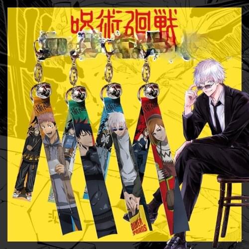Jujutsu Kaisen Lanyards Keychain Yuji Itadori Fushiguro Megumi Anime Webbing Neck Straps Key Chain Bagdge Holder Gift for Fans