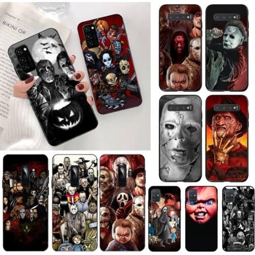 YJZFDYRM Horror Movie Cover Black Soft Shell Phone Case for Samsung S20 plus Ultra S6 S7 edge S8 S9 plus S10 5G lite 2020