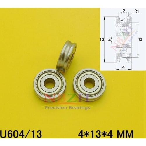 3D Printer Extruder accessories U-shaped groove bearing U604 6pcs/lot