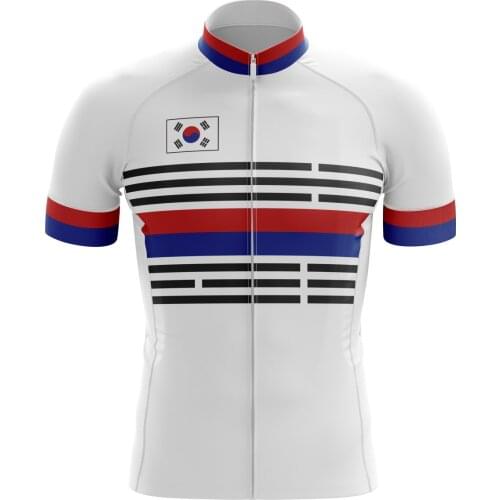 HIRBGOD Mens Cycling Jersey for South Korea Flag Stripe Pattern MTB Pro Team Bicycle Clothes Quick Dry Bike Shirt Top,TYZ638-01