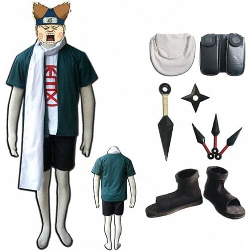 Akimichi Chouji Cosplay Costume Outfit Headband Dart Shoes Full Set Halloween Carnival Suit