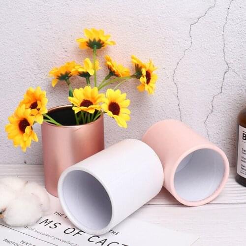 Mini Paper Packing Case Lid Hug Bucket Vase Replacement Florist Gift Storage Box