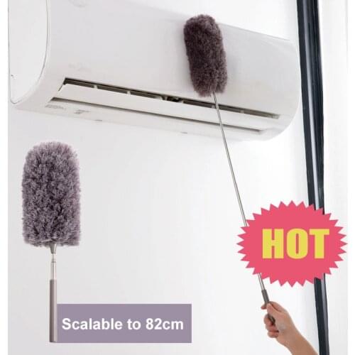 Mini Microfiber Duster Brush Adjustable Angle Dust Cleaner Anti Dusting Brush Kitchen Car Furniture Air-condition Cleaning Tools