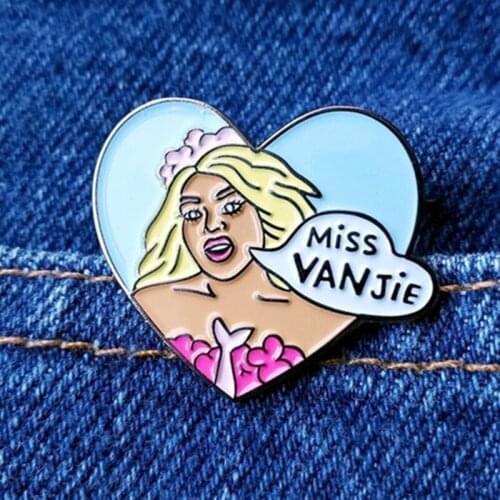 Miss Vanessa Vanjie GAY LGBTQ Pride Enamel Brooch Pin Hat Bag Collar Lapel Pins Badges Women Mens Fashion Jewelry Accessories