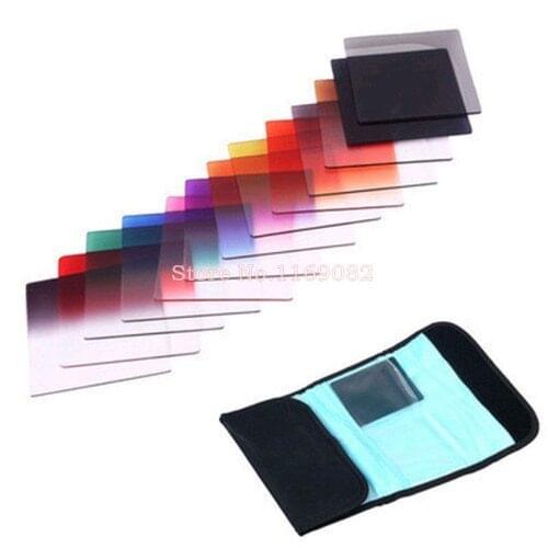 Camera 12pcs Graduated Square Filter bag Set for Cokin P Series G.ND2 G.ND4 G.ND8 Graduated Grey Red