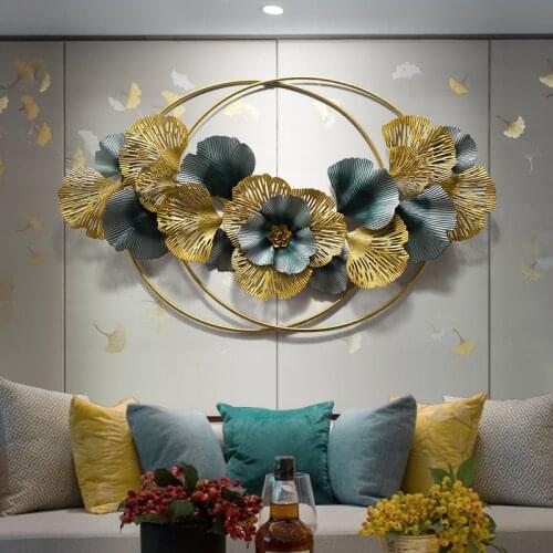 New Chinese Ginkgo Leaf Light Luxury Wall Bedroom Living Room Three-dimensional Wall Decoration Wall Hanging Dream Catcher