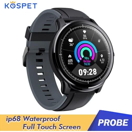 KOSPET Probe Smartwatch IP68 Waterproof Sleep Heart Rate Fitness Tracker Sport Bracelet Touch Screen Smartwatch For Android IOS