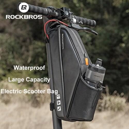 ROCKBROS Large Capacity Electric Scooter Head Handle Bag Electric Scooter Bag for Xiaomi Bicycle bag Scooter Accessories