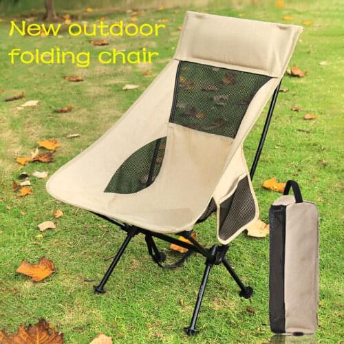 Ultralight Folding Chair Outdoor Portable Camping Chair High Load Aluminiu Alloy Moon Chairs For Picnic BBQ Garden Beach Seat