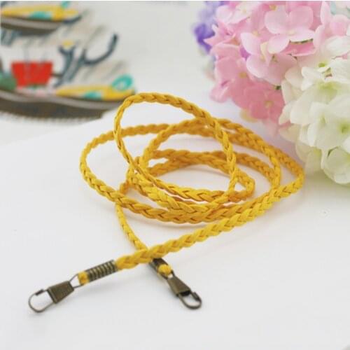 6mm Woven Bags Chain Strap Replacement for Purse Handbag Shoulder Bag Accessories Braided Bag Strap PU Leather Chain wallet belt
