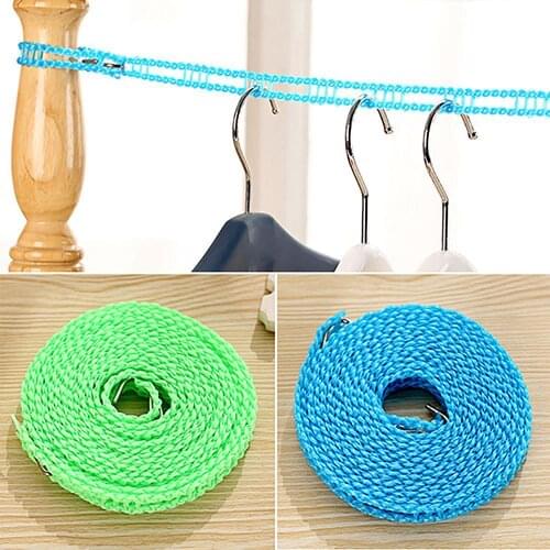 Outdoor Clothesline Laundry Travel Business Non-slip Washing Clothes Line Rope Laundry Clothesline for drying quilt with hook