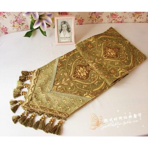 Green European luxury fashion table flag American flag upscale rustic bed table cloth table runner fabric placemats