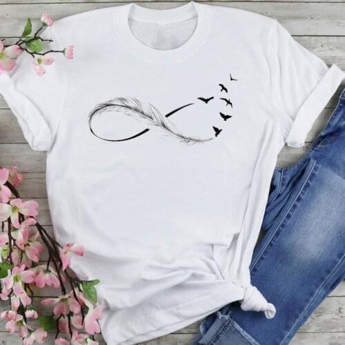 Women Graphic Floral Bird Vintage Holiday Cartoon Summer Fashion Female Clothes Print Short Sleeve Tops Tees Tshirt T-Shirt